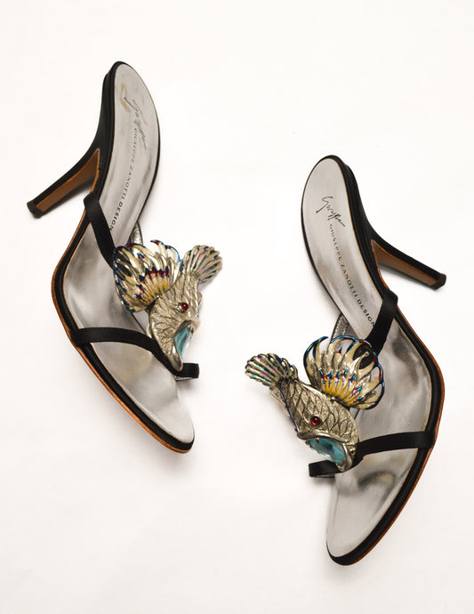 Giuseppe Zanotti Italian Iconic Fish Sandal Heels