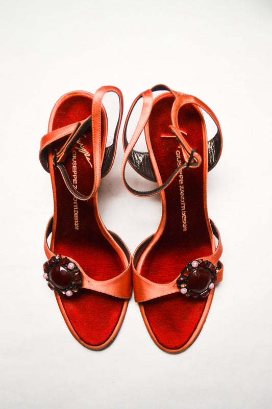 Giuseppe Zanotti Pink Jeweled Sandals