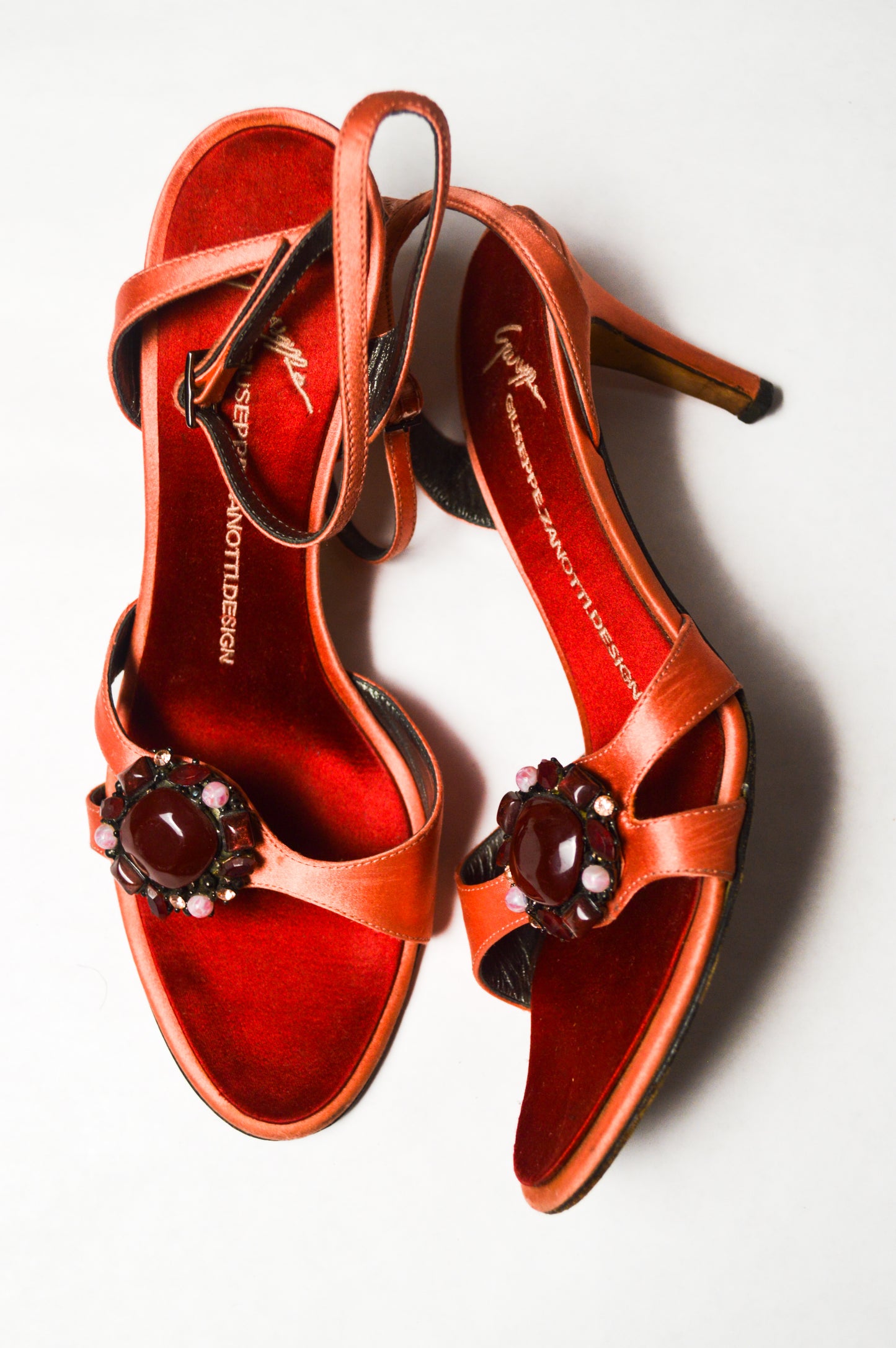 Giuseppe Zanotti Pink Jeweled Sandals