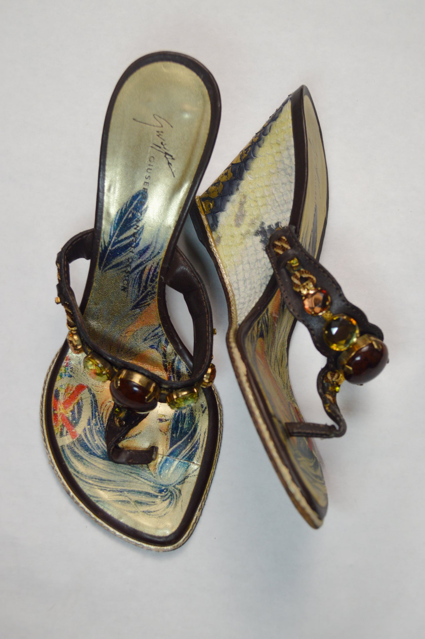 Giuseppe Zanotti Ocean Mermaid Wedge Sandals