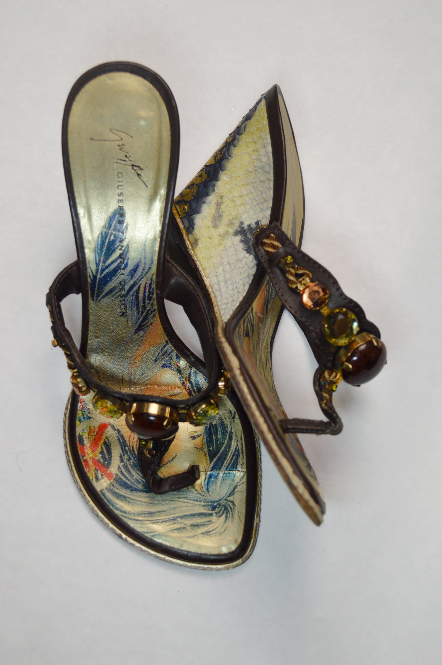 Giuseppe Zanotti Ocean Mermaid Wedge Sandals