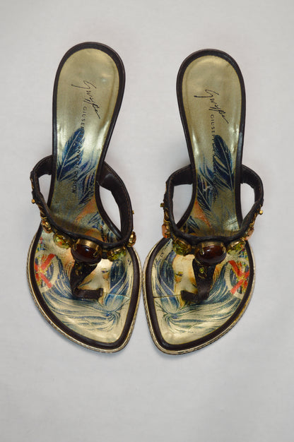 Giuseppe Zanotti Ocean Mermaid Wedge Sandals