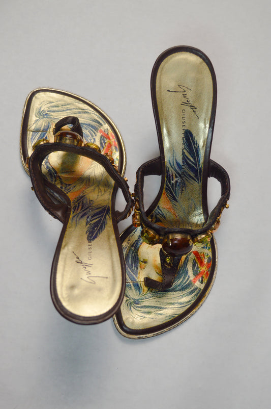 Giuseppe Zanotti Ocean Mermaid Wedge Sandals